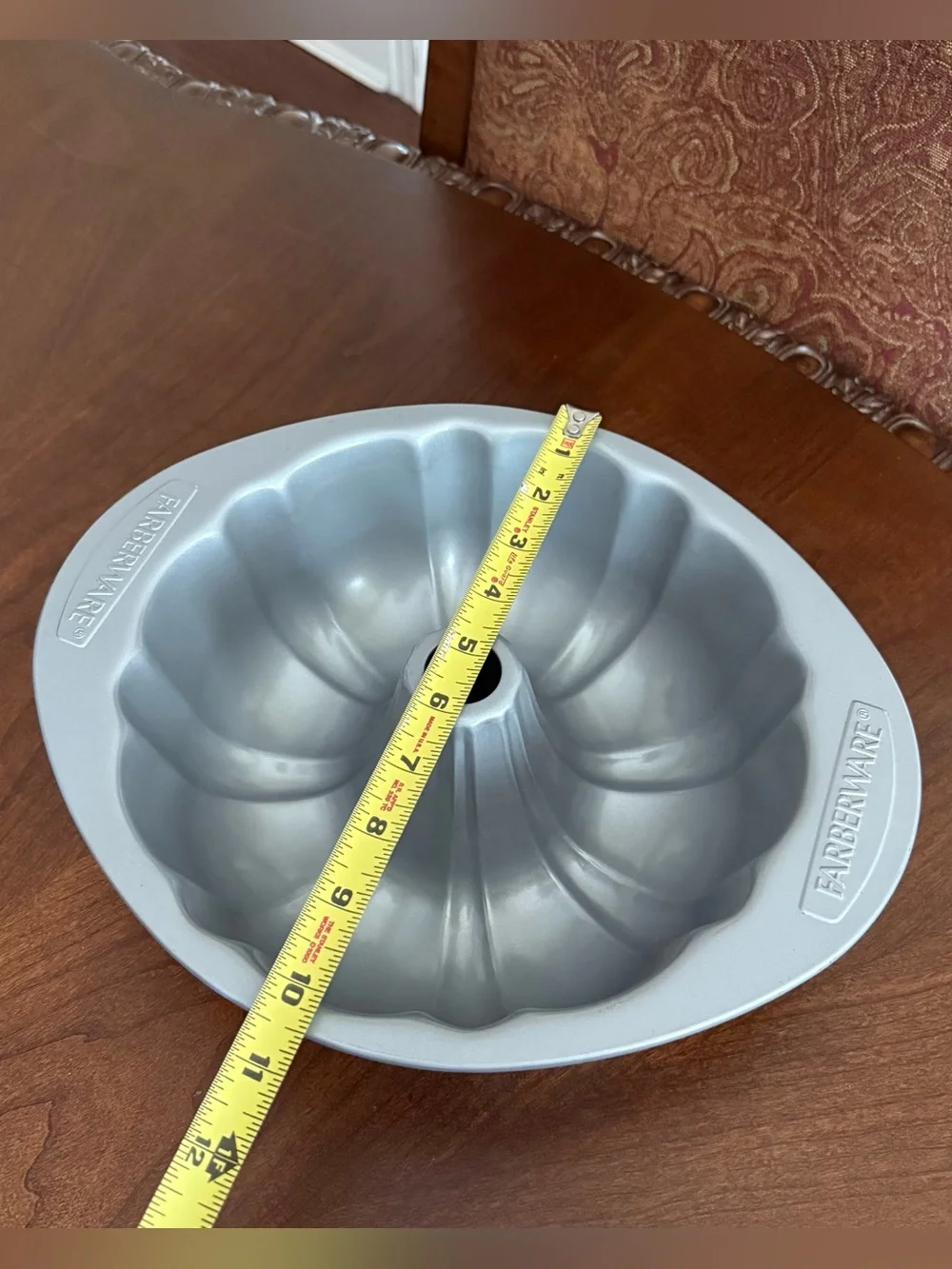 Farberware Silver Bundt Cake Pan - Nonstick 10” Fluted Baking Mold